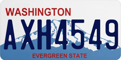 WA license plate AXH4549