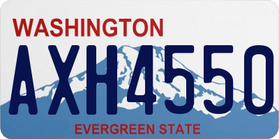 WA license plate AXH4550