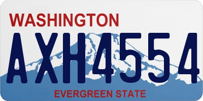 WA license plate AXH4554