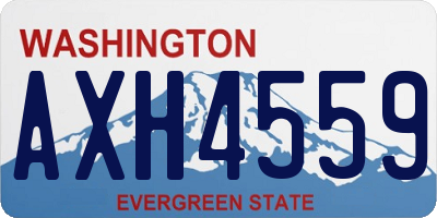 WA license plate AXH4559
