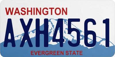 WA license plate AXH4561