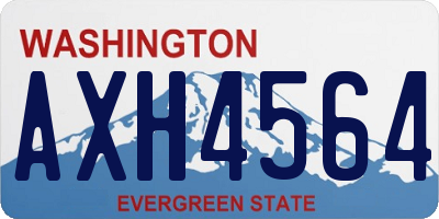WA license plate AXH4564