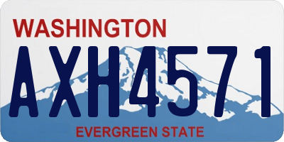 WA license plate AXH4571