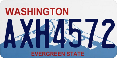 WA license plate AXH4572