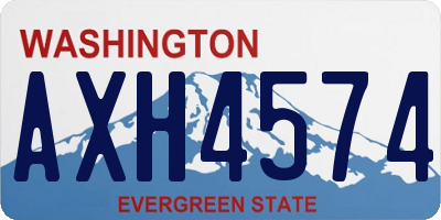 WA license plate AXH4574