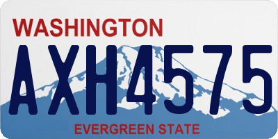 WA license plate AXH4575