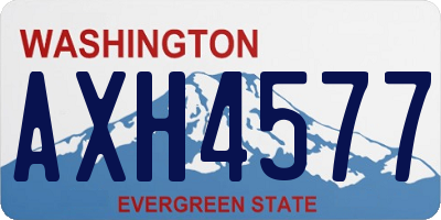 WA license plate AXH4577