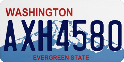 WA license plate AXH4580