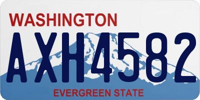 WA license plate AXH4582