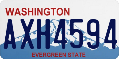 WA license plate AXH4594