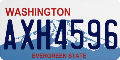WA license plate AXH4596
