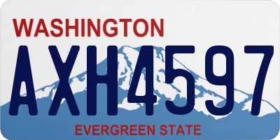 WA license plate AXH4597