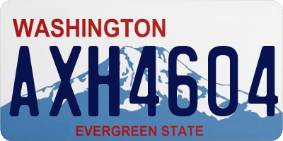 WA license plate AXH4604