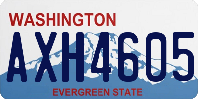 WA license plate AXH4605