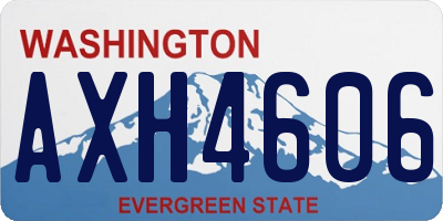WA license plate AXH4606