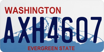 WA license plate AXH4607