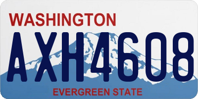 WA license plate AXH4608