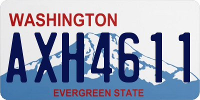 WA license plate AXH4611