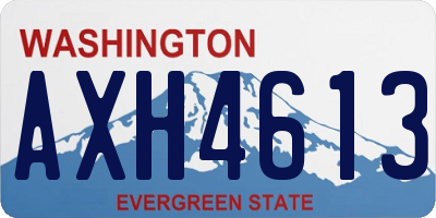 WA license plate AXH4613