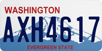 WA license plate AXH4617