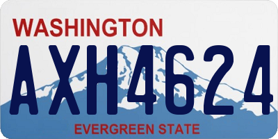 WA license plate AXH4624