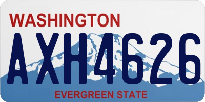 WA license plate AXH4626