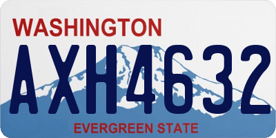 WA license plate AXH4632