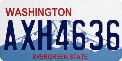 WA license plate AXH4636