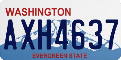 WA license plate AXH4637