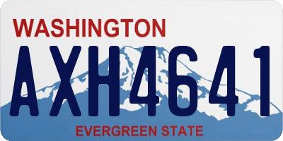 WA license plate AXH4641