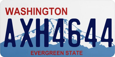 WA license plate AXH4644