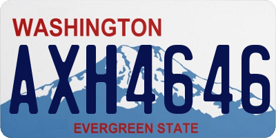 WA license plate AXH4646