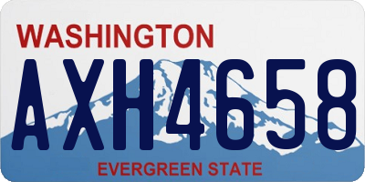 WA license plate AXH4658