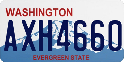 WA license plate AXH4660