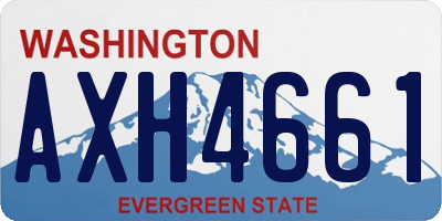 WA license plate AXH4661