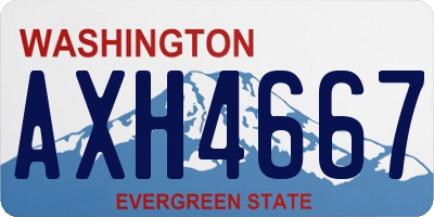 WA license plate AXH4667