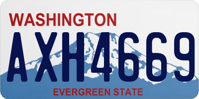 WA license plate AXH4669