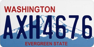 WA license plate AXH4676