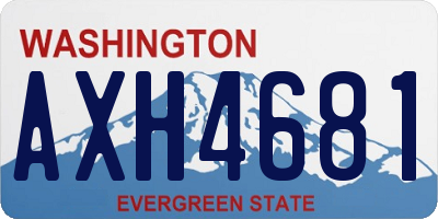 WA license plate AXH4681