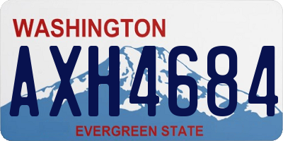 WA license plate AXH4684