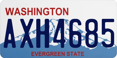 WA license plate AXH4685