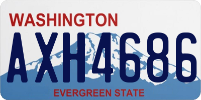 WA license plate AXH4686