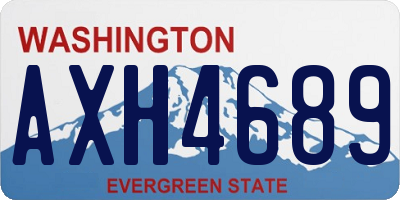 WA license plate AXH4689