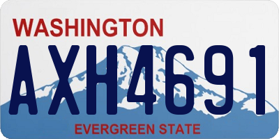 WA license plate AXH4691
