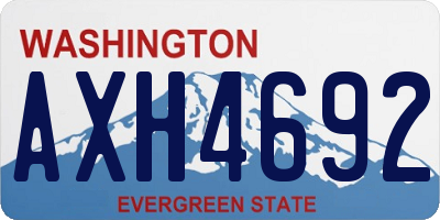 WA license plate AXH4692