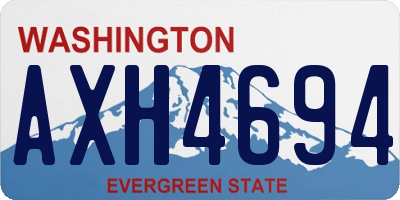 WA license plate AXH4694