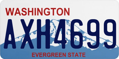 WA license plate AXH4699