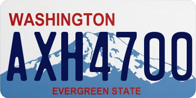 WA license plate AXH4700