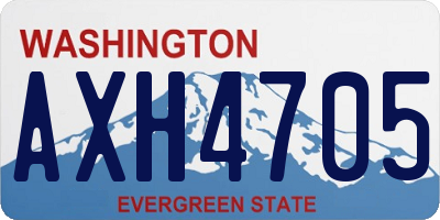 WA license plate AXH4705