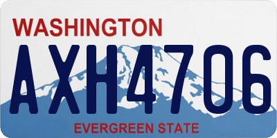 WA license plate AXH4706